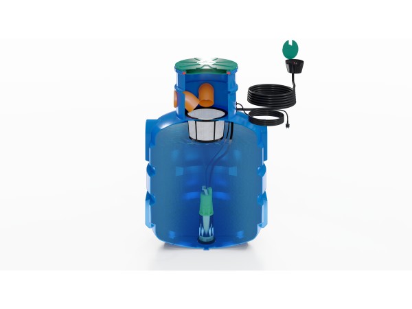 Zbiornik na wodę deszczową Bamartech SOLID WATER KIT 1300l z pompą