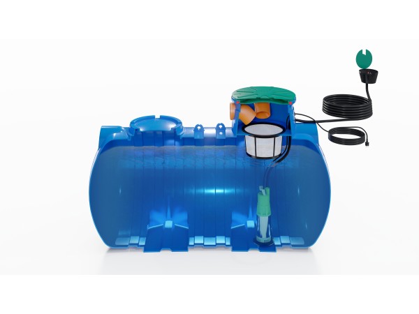 Zbiornik na wodę deszczową Bamartech SOLID WATER KIT 2200l z pompą