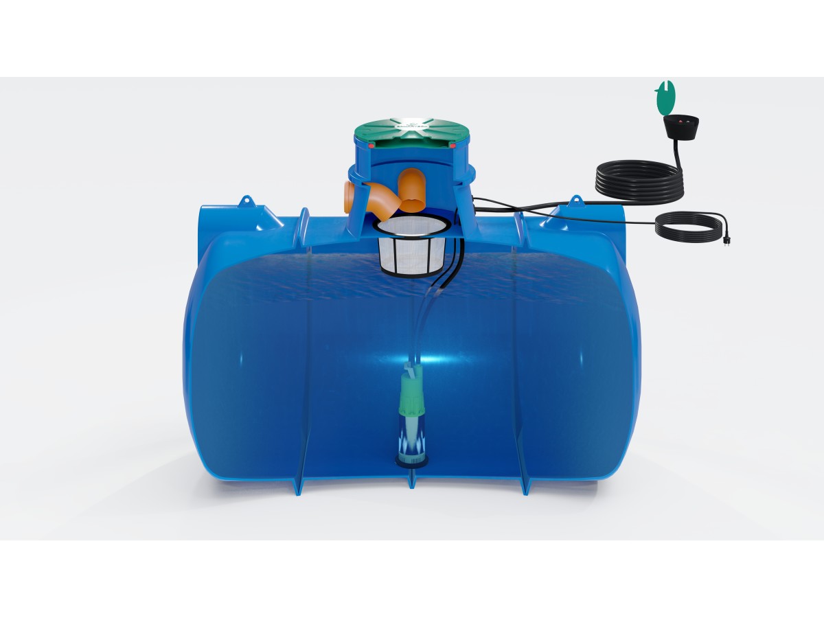 Zbiornik na wodę deszczową Bamartech SOLID WATER KIT 3300l z pompą