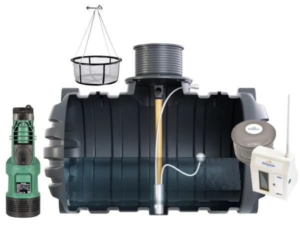 Zbiornik na deszczówkę Kingspan RainStore PRO 10 000l SILVER z pompą oraz filtrem