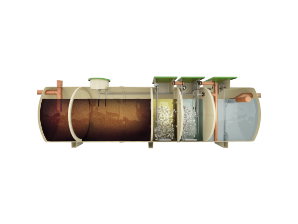 Komercyjna / lokalna oczyszczalnia biologiczna Kingspan Bioficient 42 GRP do 125RLM