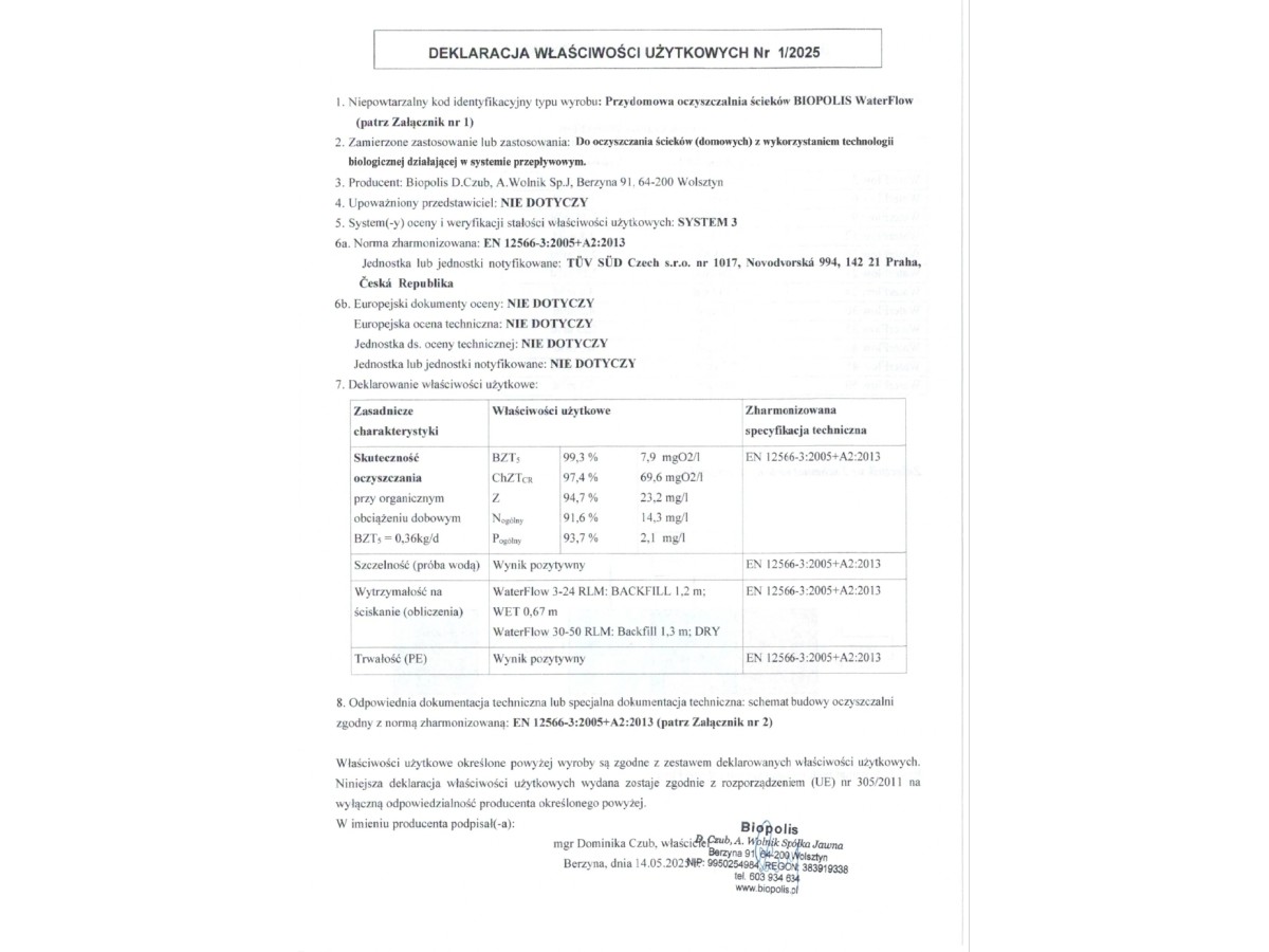 Oczyszczalnia WaterFlow (2-6 RLM)