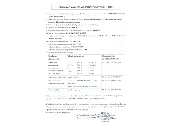 Oczyszczalnia WaterFlow (2-6 RLM)